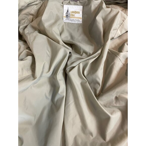 London Fog Womens Size 18W/18 1/2 Purple Floral Lined Trench Coat Duster - Picture 10 of 11